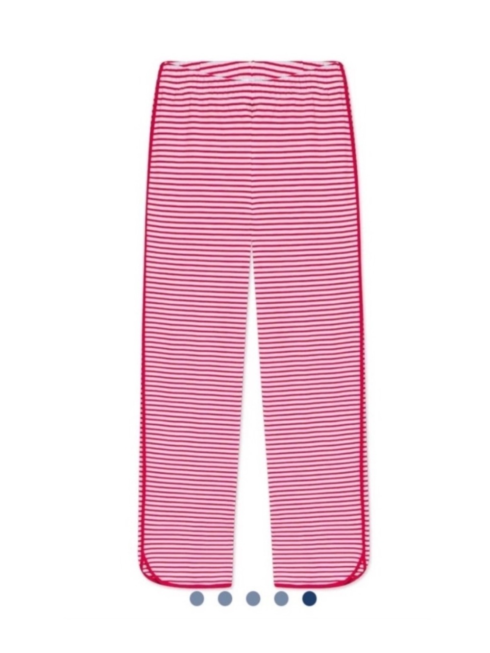 LAKE 100% Pima Cotton Classic Red White Stripe Pajama Pants L Large Bottoms Only - Picture 2 of 9